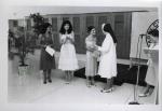 Sister Trinita presents the President's Writing Award to student Renee Fortunee at the 1980 Honors Reception Awards